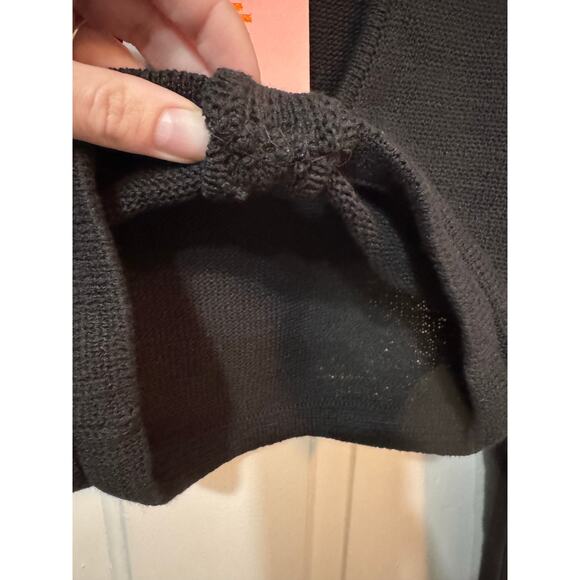 NWT Cult Gaia Black Knit Long Sleeve Melody Crop Top Size M - Picture 10 of 11